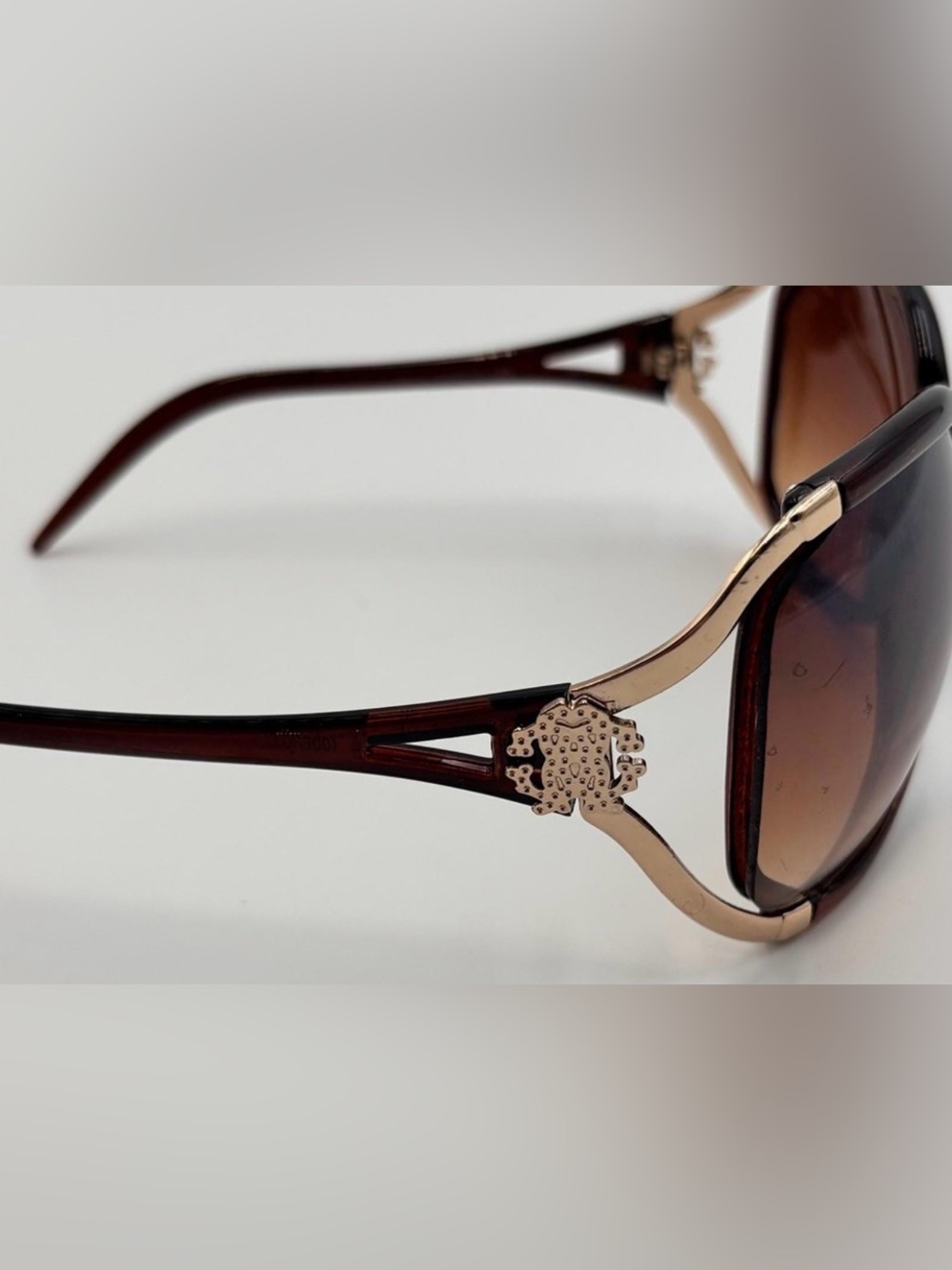 Signed Roberto Cavalli Oversized Gradient Women's Sunglasses Gold trim